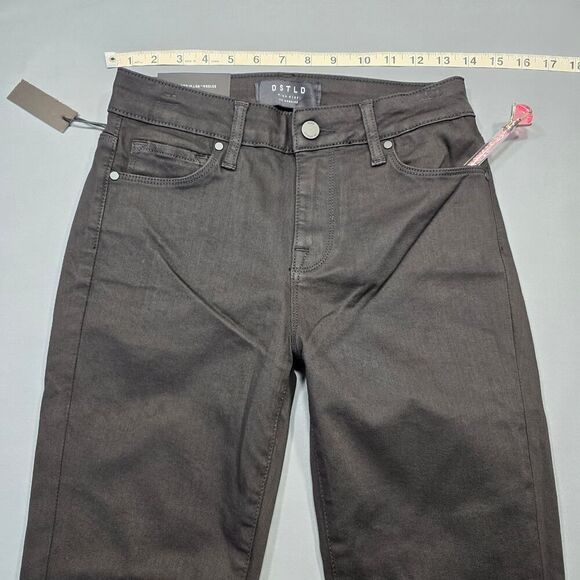 DSTLD Black Skinny Jeans Stretch Grunge Rips Distressed Denim Womens 28 Classic - Picture 4 of 13